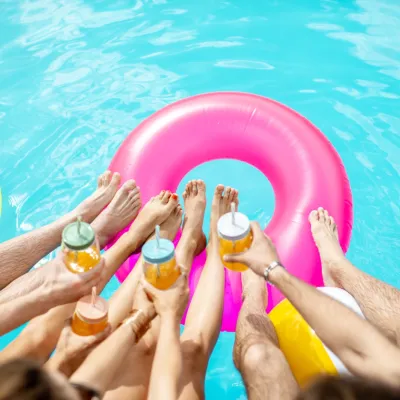Legs On The Inflatable Rings In The Swimming Pool 2026 03 24 04 24 42 Utc