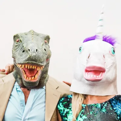 Friends Wearing Animal Masks Having Fun Together 2026 03 16 00 58 27 Utc